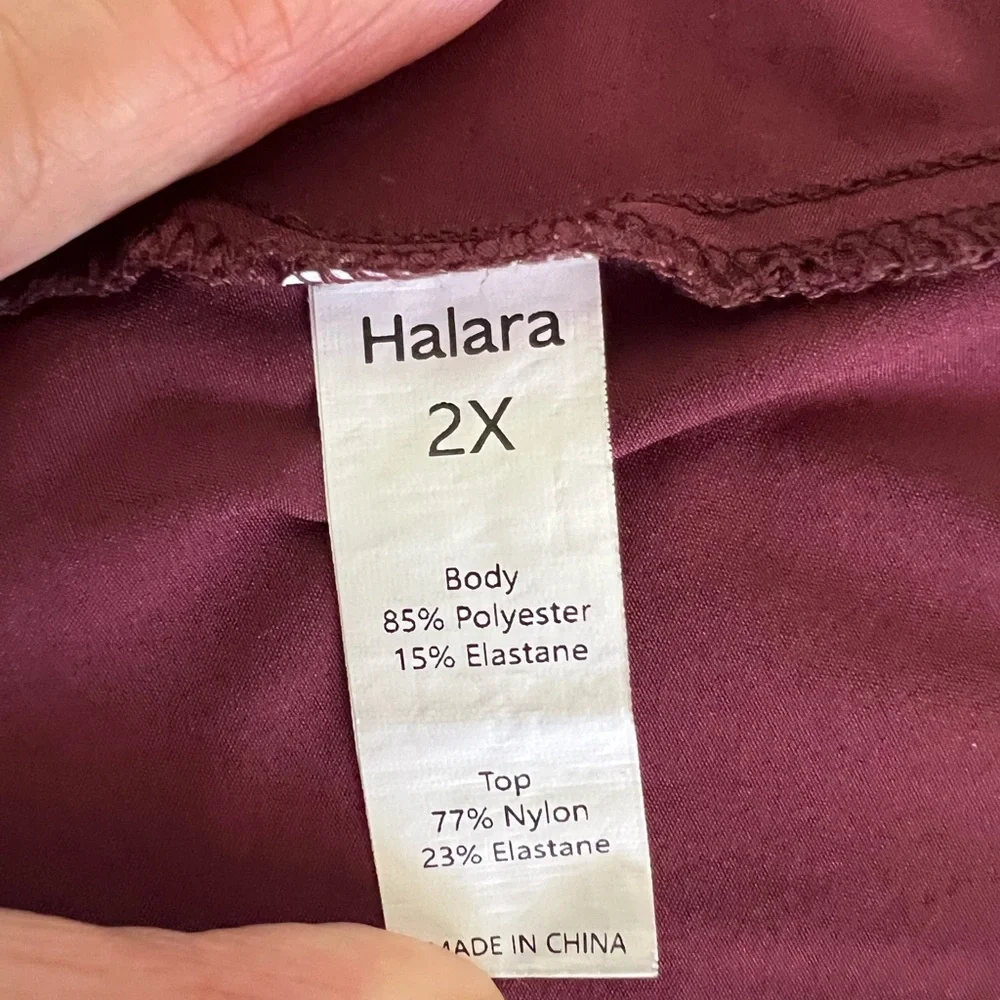 HALARA Sleeveless High Low Dress in Burgundy - Picture 4 of 8